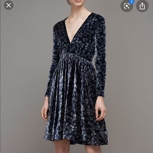 Rebecca Taylor Velvet floral mini dress